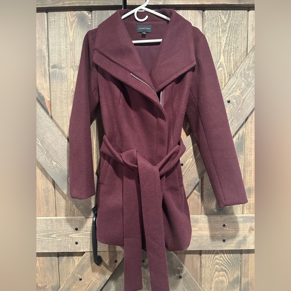 41 Hawthorn Elegant Burgundy Women's Coat